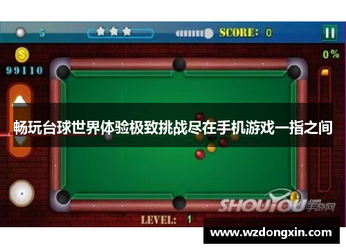 畅玩台球世界体验极致挑战尽在手机游戏一指之间